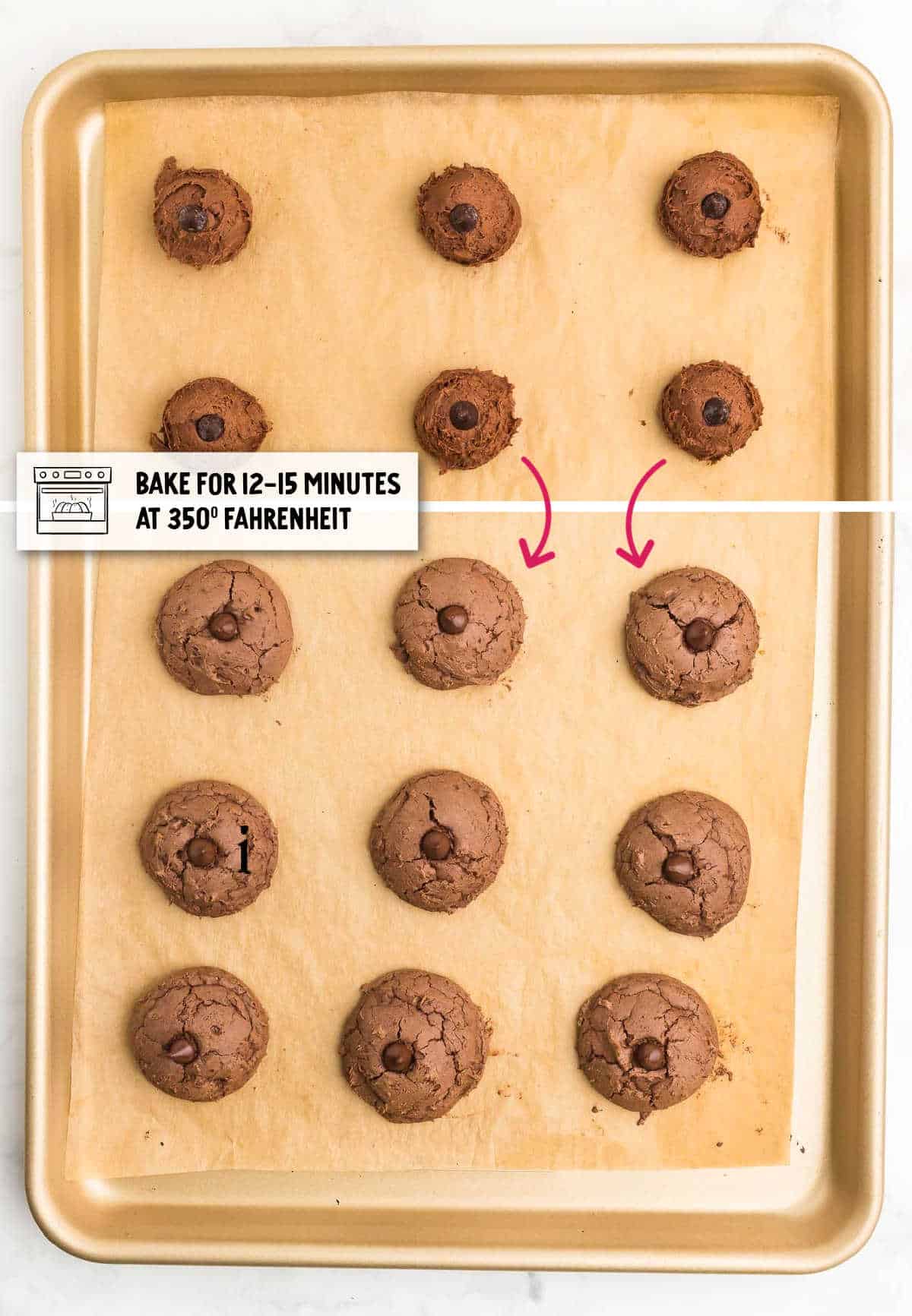 cookies before and after baking