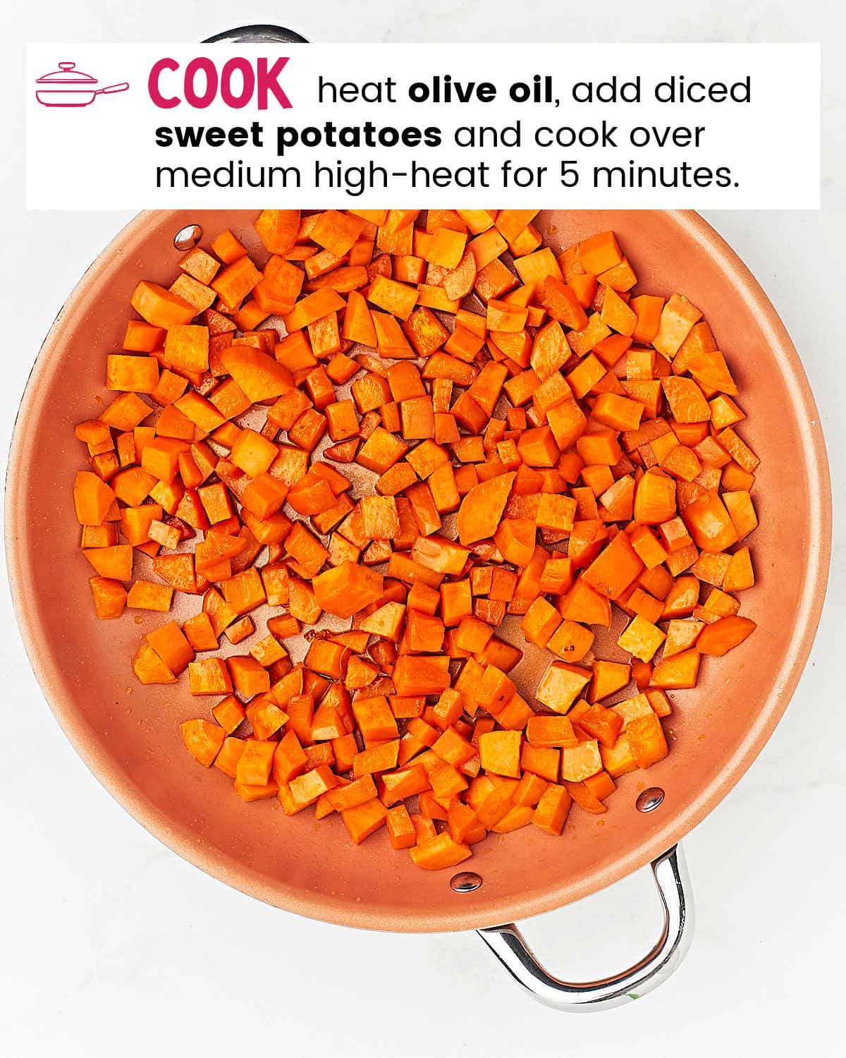 Process Step: Cook sweet potatoes. 