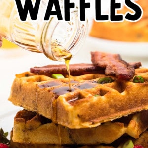 The Best Cornmeal Bacon Waffles