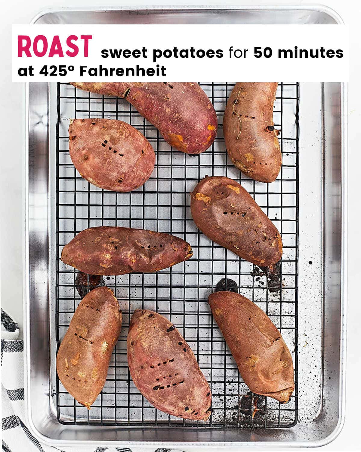 Process Step: Roast sweet potatoes.