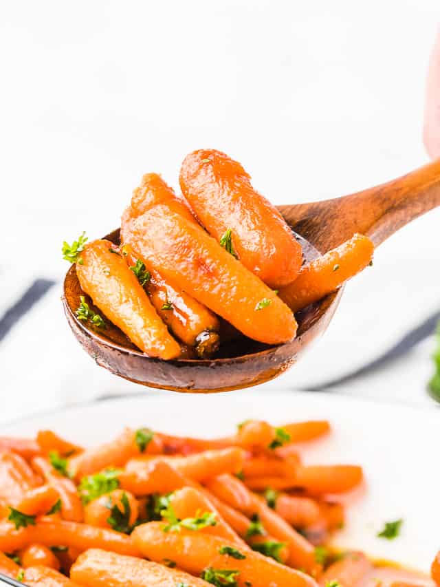 Candied Carrots with honey and brown sugar