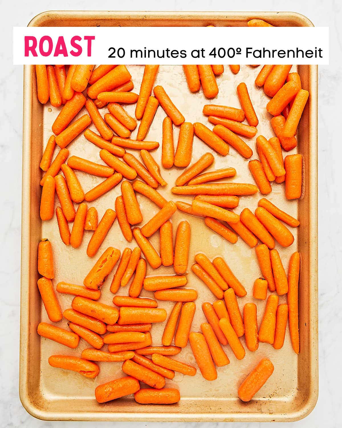 Process Step: Roast glazed baby carrots.
