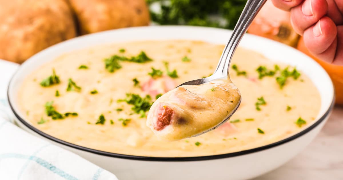 Easy German Potato Soup With Sausage (Kartoffelsuppe) Cheerful Cook
