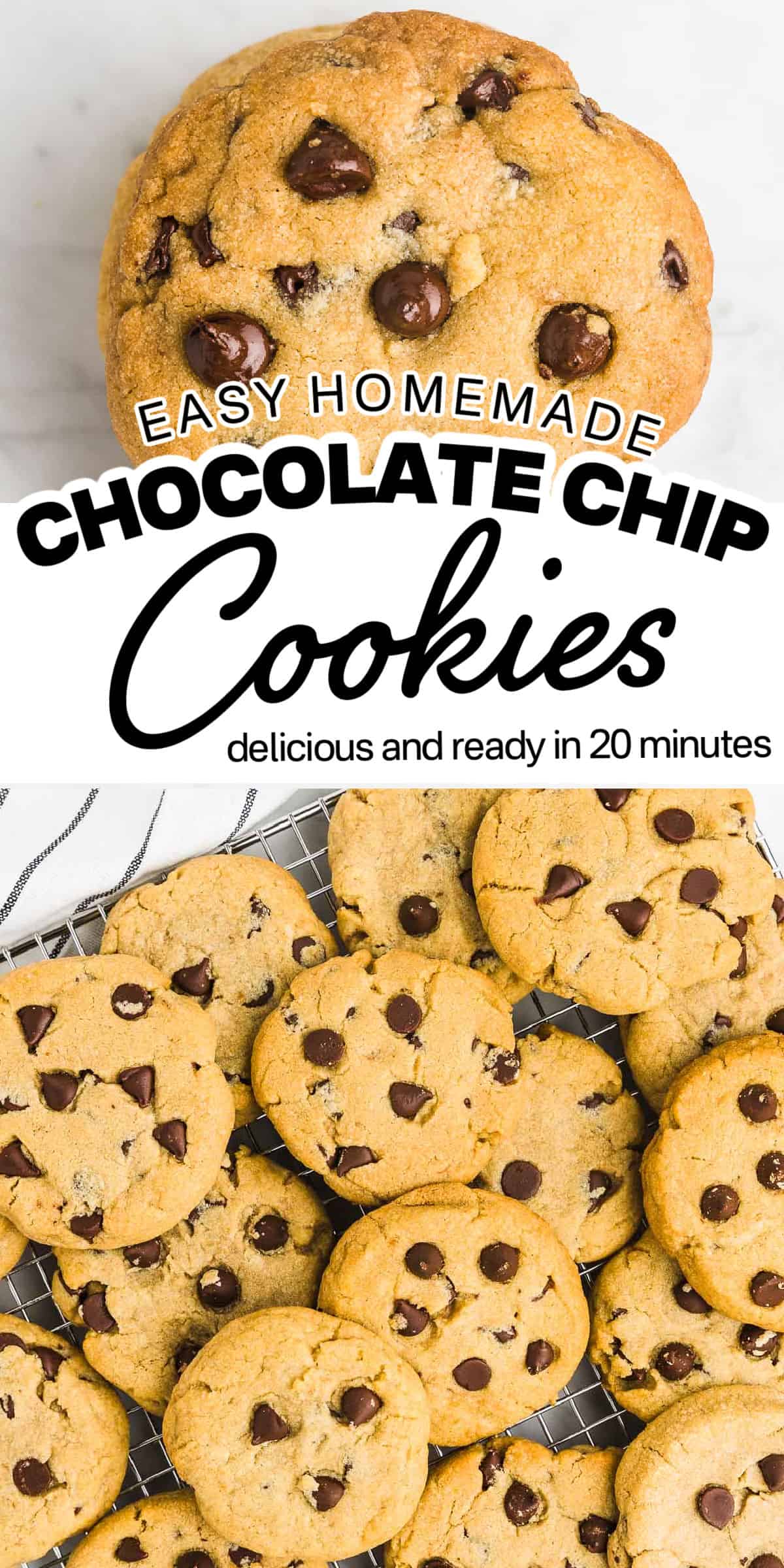 You'll never want another chocolate chip cookie recipe again! They're sweet and soft, with the right amount of crisp and irresistible chocolatey. Best of all, you'll just need 7 ingredients, and the first batch is ready in just about 20 minutes. #cheerfulcook #chocolatechipcookie #cookies #chocolatechip #recipe #easy #puddingmix  via @cheerfulcook