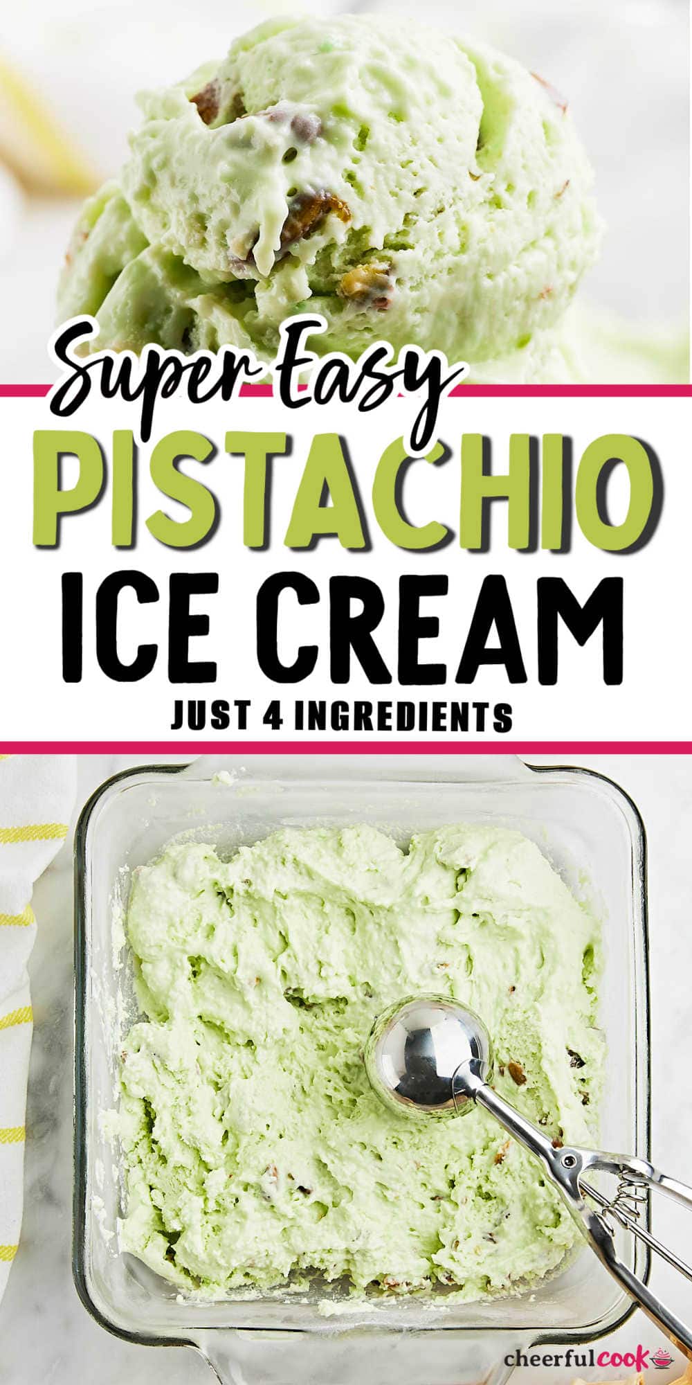 Get ready to indulge in our scrumptious homemade pistachio ice cream! 🍨🤤 Made with a creamy pistachio base, fluffy whipped cream, and crunchy salted pistachios, this dreamy dessert is perfect for satisfying your sweet tooth! 😋🌟 Grab a scoop (or two) and enjoy this delightful treat that's easy to make and even easier to love! 💚🍦 #cheerfulcook #PistachioIceCream #IceCreamLovers #condensedmilkicecream via @cheerfulcook