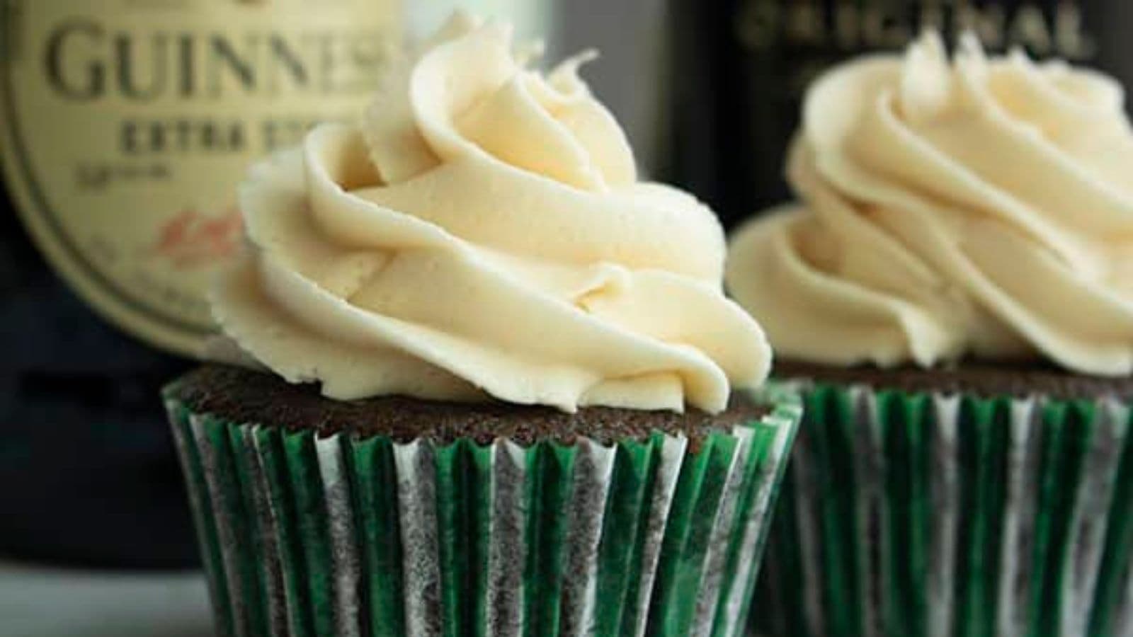 Guinness Cupcakes With Baileys Frosting recipe by CincyShopper.