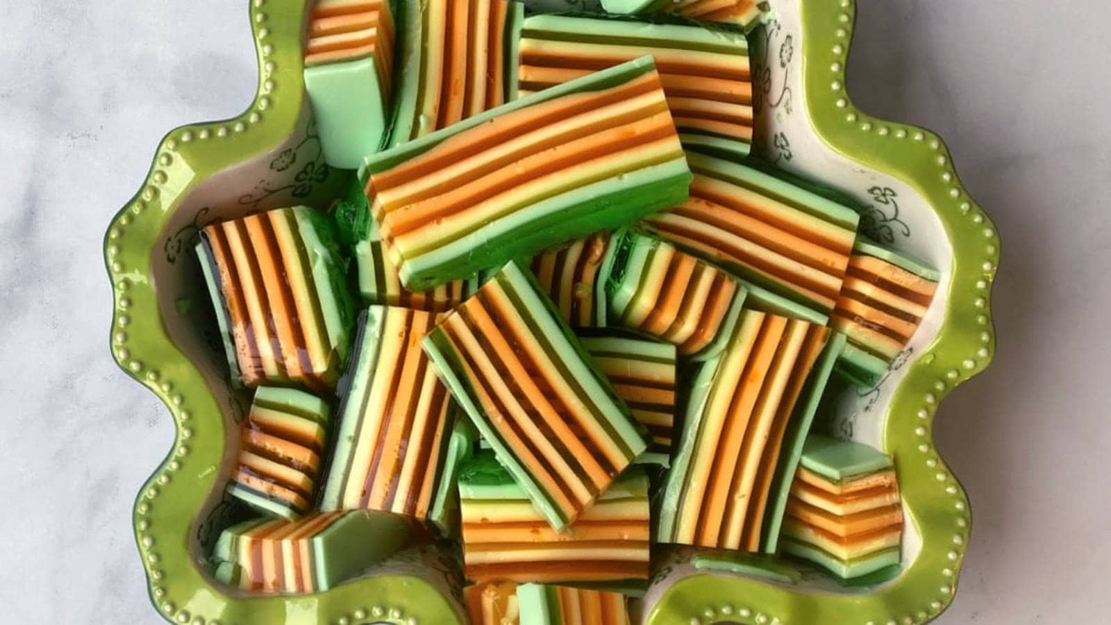 St. Patricks Layered Jello recipe by The Good Hearted Woman.