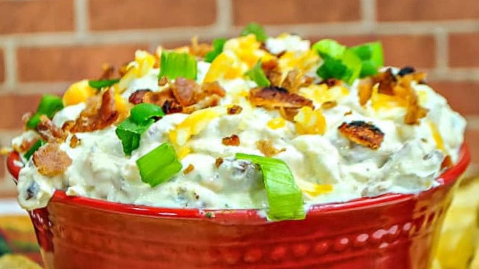 5-Ingredient Bacon Cheddar Ranch Dip recipe by Valerie’s Kitchen.