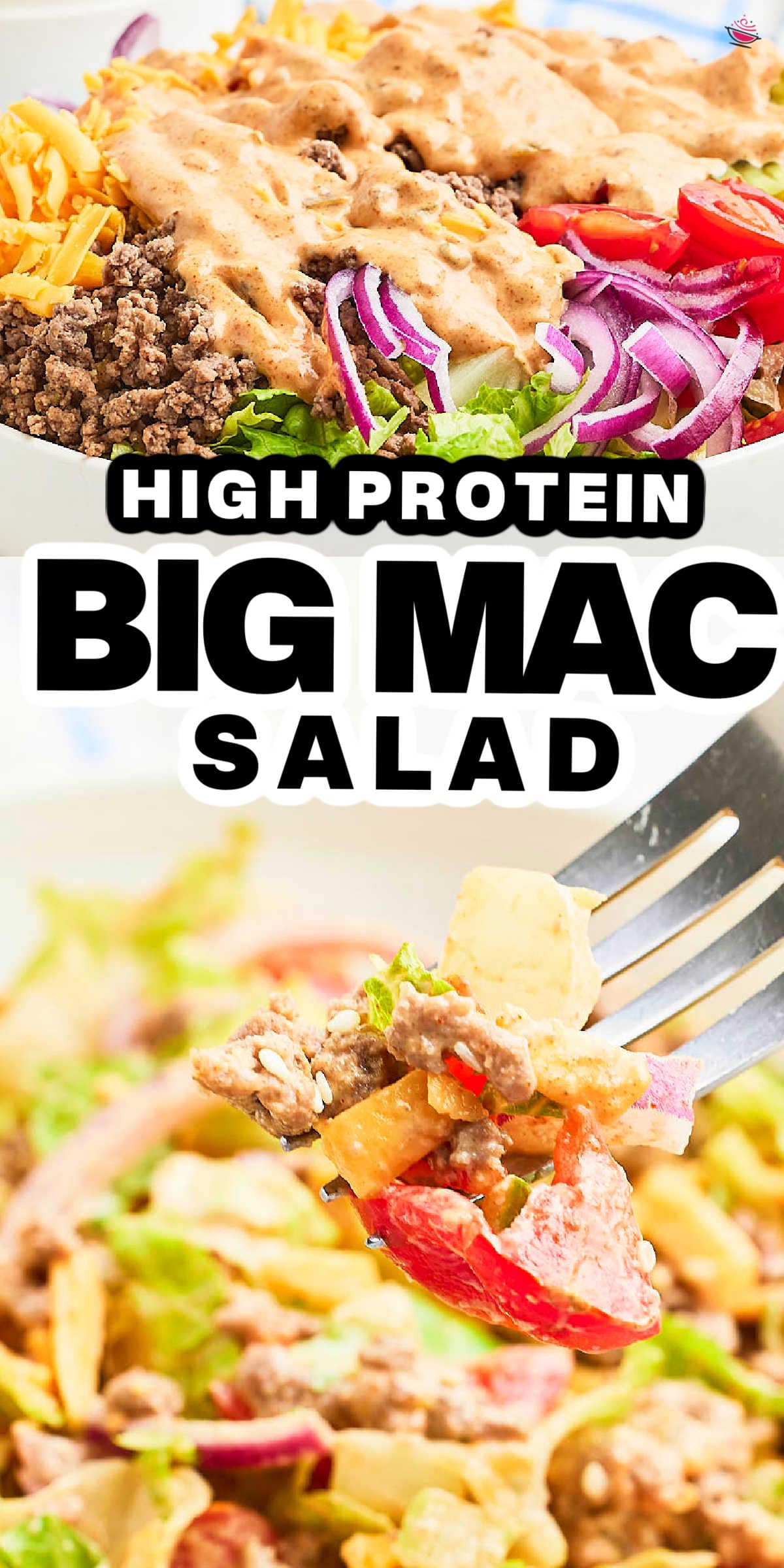 Who says salads have to be boring? Swap your burger for a bowl and dive into this delicious homemade Big Mac salad. It's loaded with all the classic flavors you love - juicy beef, sharp cheddar cheese, crunchy pickles, and a spot-on Big Mac sauce that you can whip up right at home. #cheerfulcook #copycatrecipe #bigmacsalad #groundbeefsalad #betterthantakeout #easyrecipes #salad via @cheerfulcook
