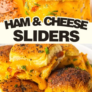 Ham and Cheese sliders game day favorite.