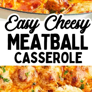 The best Cheesy Meatball Casserole Recipe.
