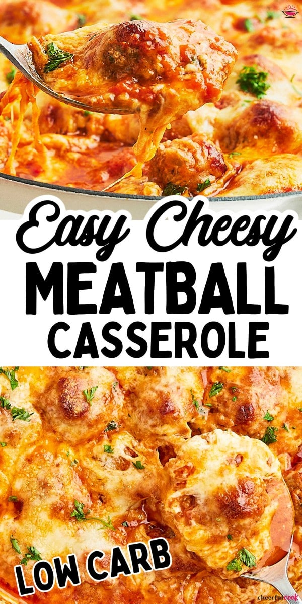 The best Cheesy Meatball Casserole Recipe.