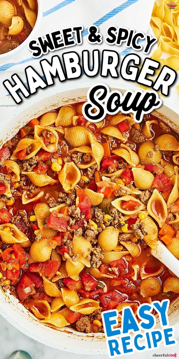 The best sweet & spicy Hamburger Soup Recipe!