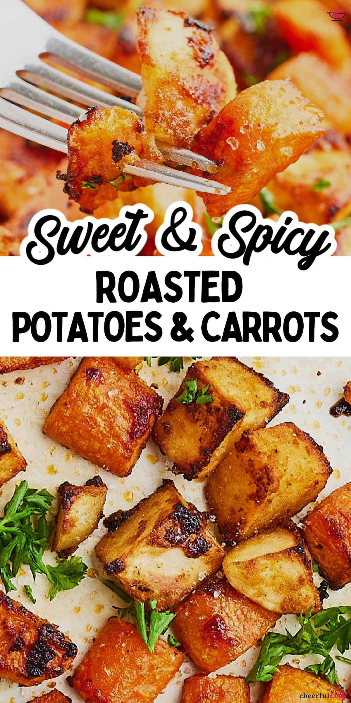 Craving a dish that's both hearty and flavorful? Try our Roasted Potatoes and Carrots Recipe! Sweet maple syrup, butter, and a perfect blend of spices make this side dish a real winner. #cheerfulcook #RoastedVeggies #roastedpotatoes #roastedcarrots #potatoesandcarrots #sidedish #easysidesh #comfortfood via @cheerfulcook