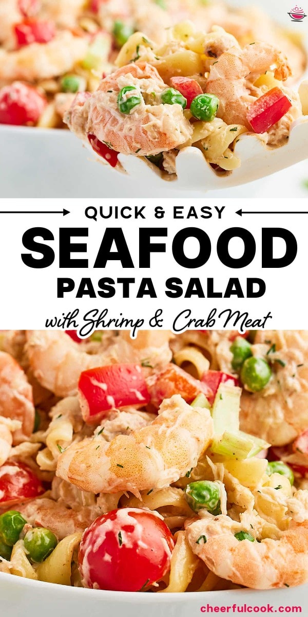 The best Seafood Pasta Salad Recipe.