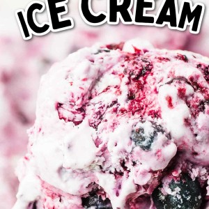 The best homemade, no-churn Blueberry Ice Cream.