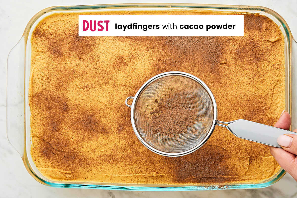 STEP - Dust top layer with cacao powder.