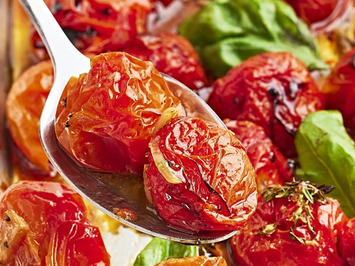 Roasted Cherry Tomatoes with a Honey-Thyme Glaze - Cheerful Cook