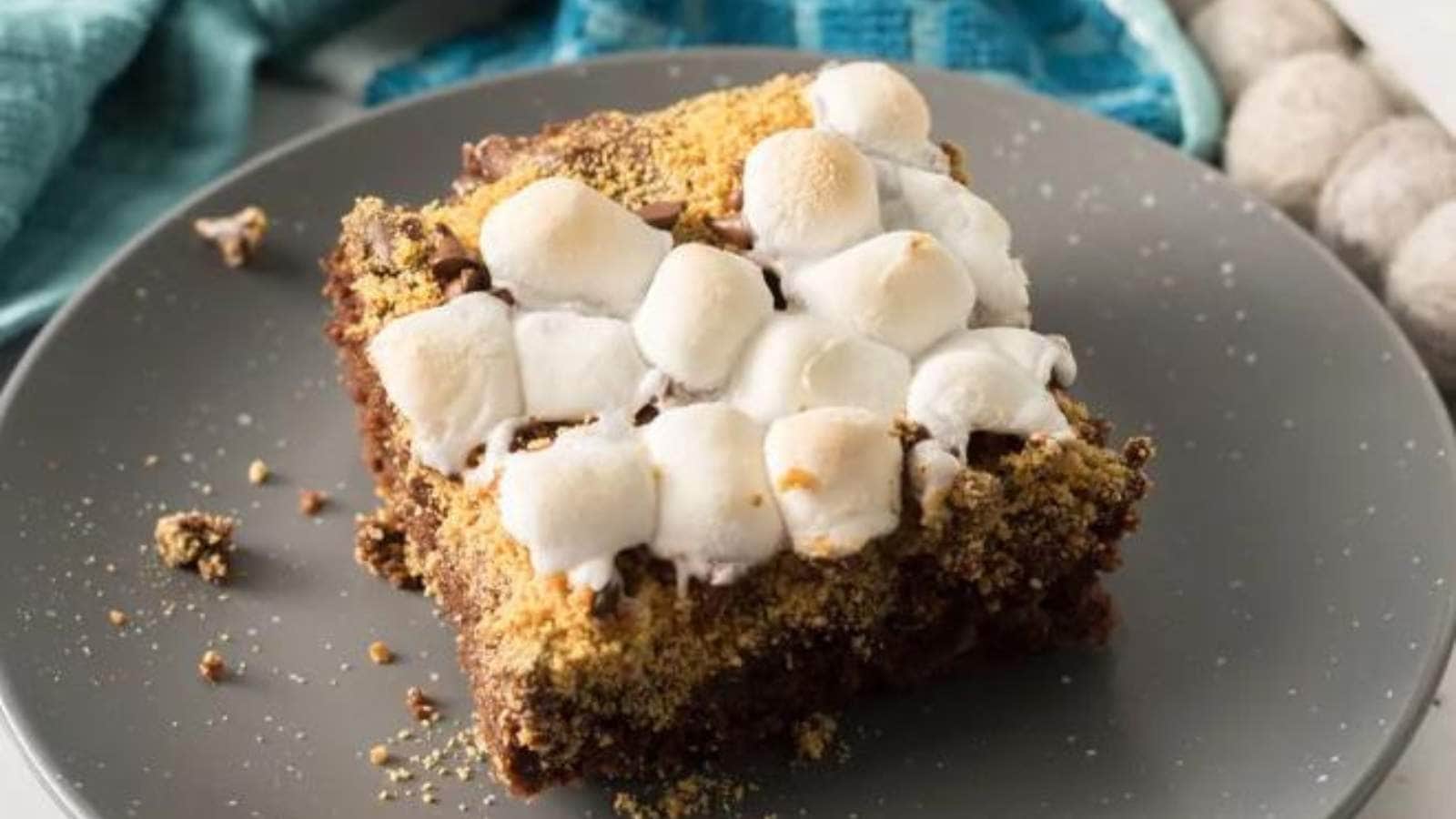 Smores Dump Cake recipe by 3 Boys And A Dog.