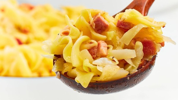 Fried Cabbage Noodles (Krautfleckerl) by Cheerful Cook.