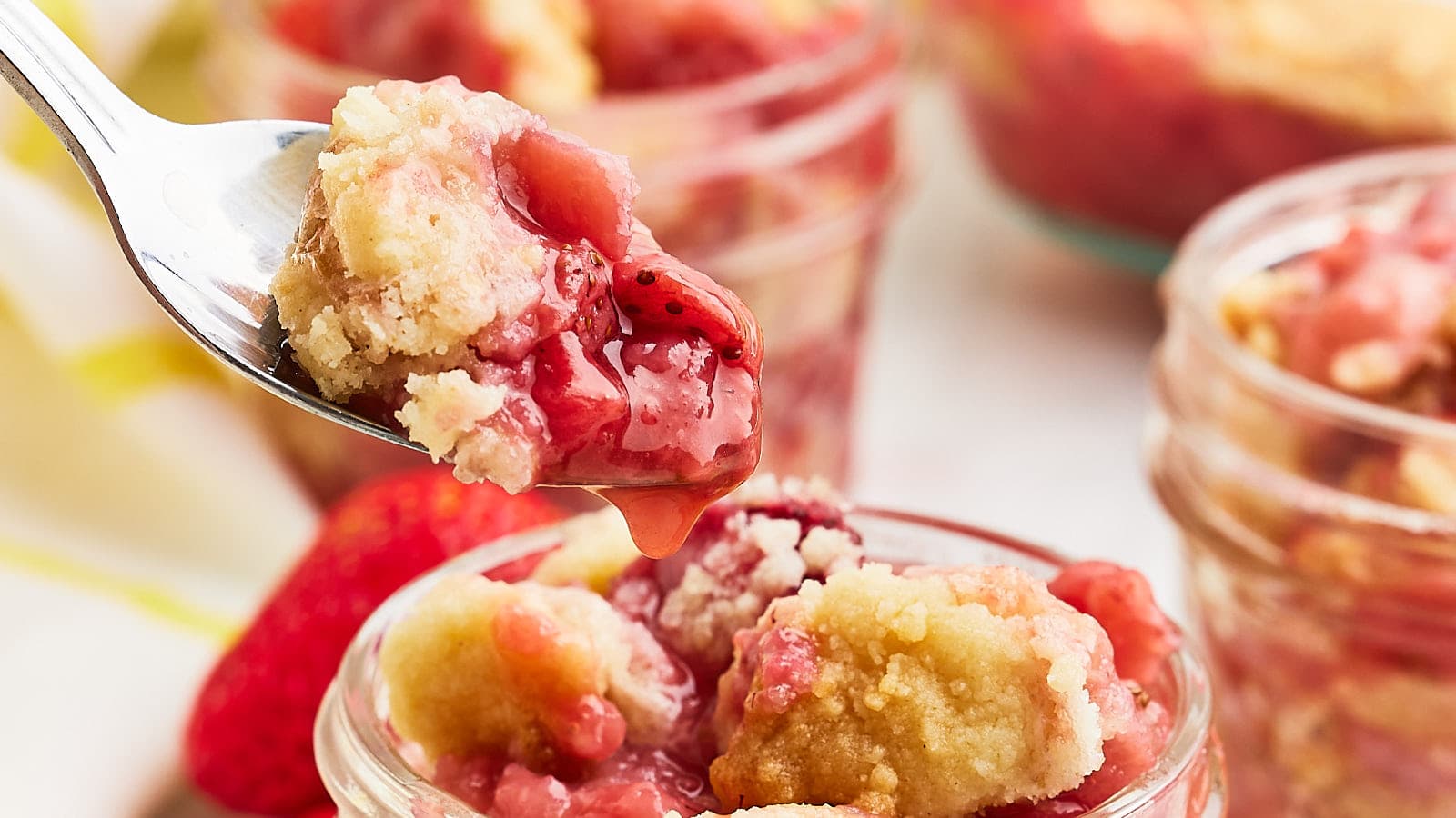 Strawberry Dump Cake recipe by Cheerful Cook.