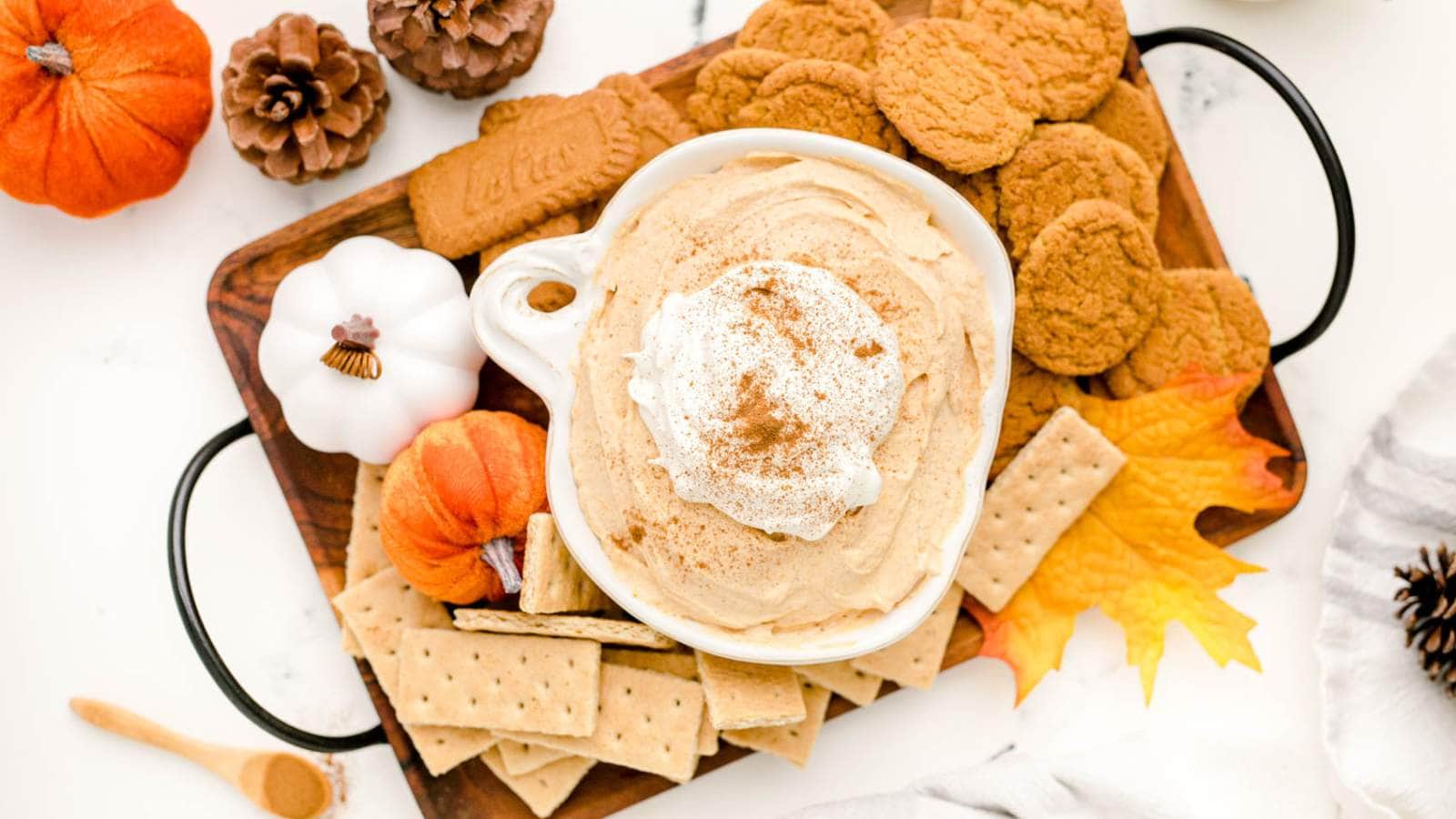 Pumpkin Fluff Cool Whip Dip recipe by Fantabulosity.