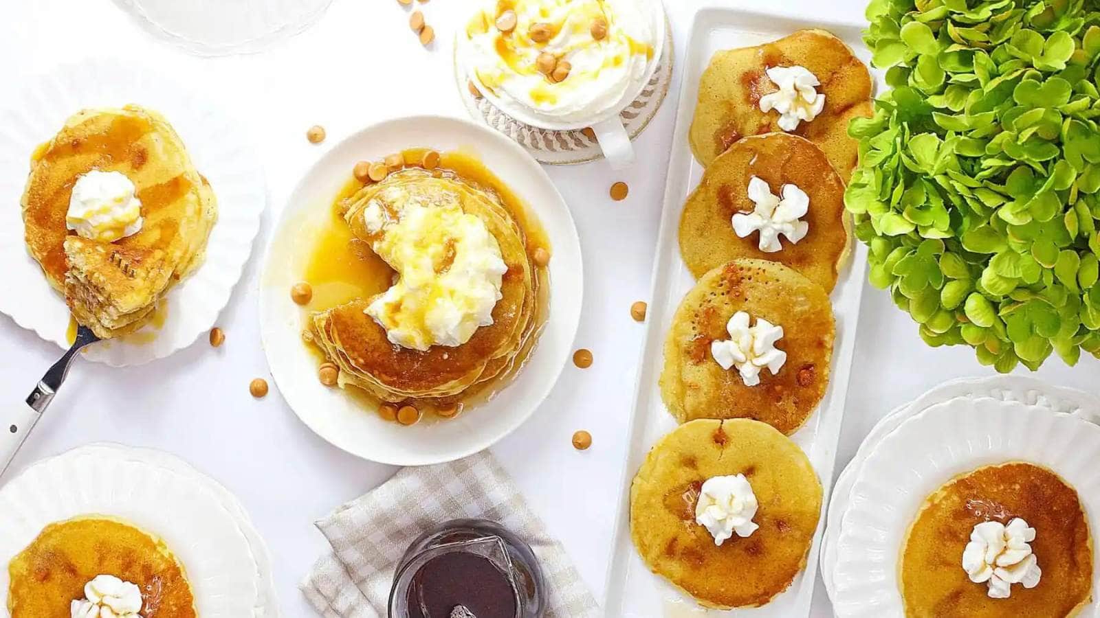 Harry Potter Butterbeer Pancakes recipe by Fun Money Mom.
