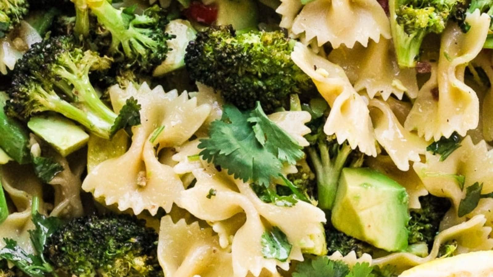 Broccoli Avocado Pasta recipe by Happy Veggie Kitchen.