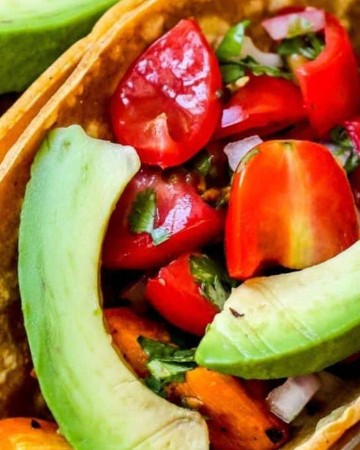 Sweet Potato Tacos Without Beans recipe by Veggies Save The Day.