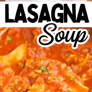 Quick and easy Lasagna Soup recipe.