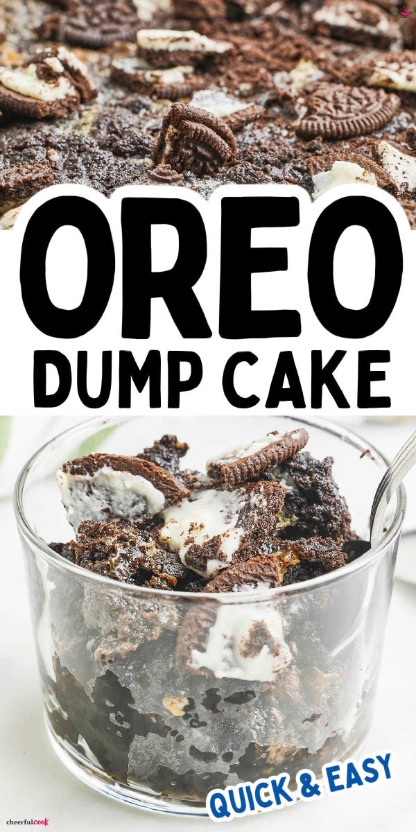 The most decadent Oreo Dump Cake recipe.