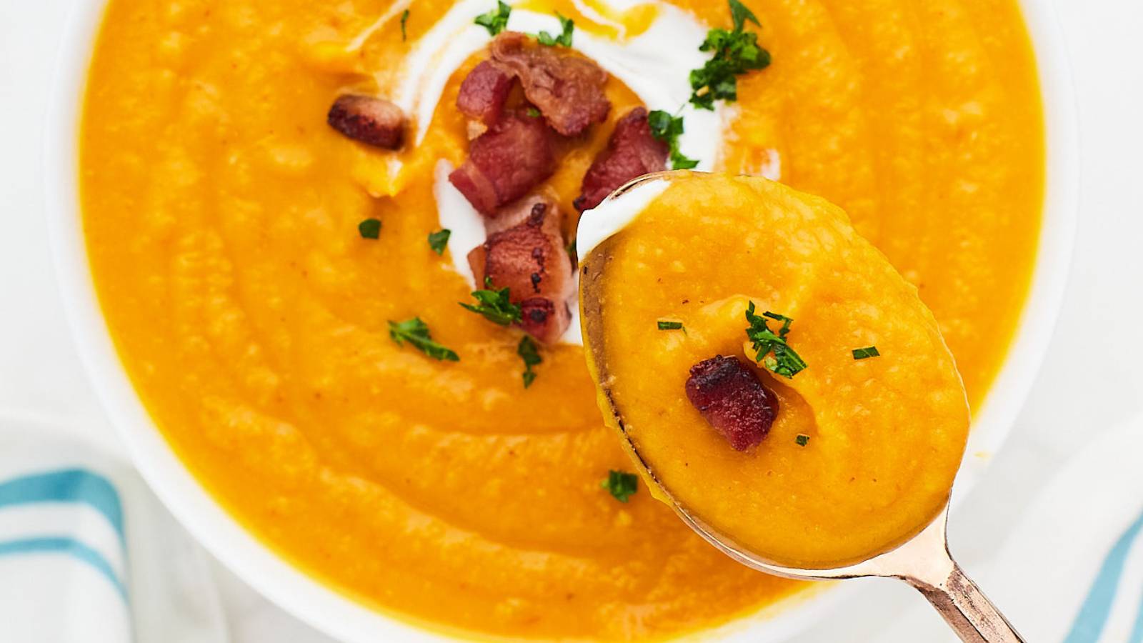 Sweet Potato Soup recipe by Cheerful Cook.