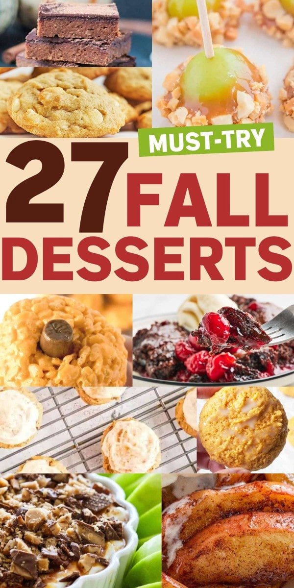 Collection of Fall Dessert Recipes.