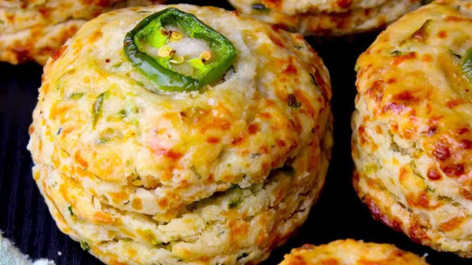 Jalapeno Cheddar Biscuits recipe by Greedy Eats.