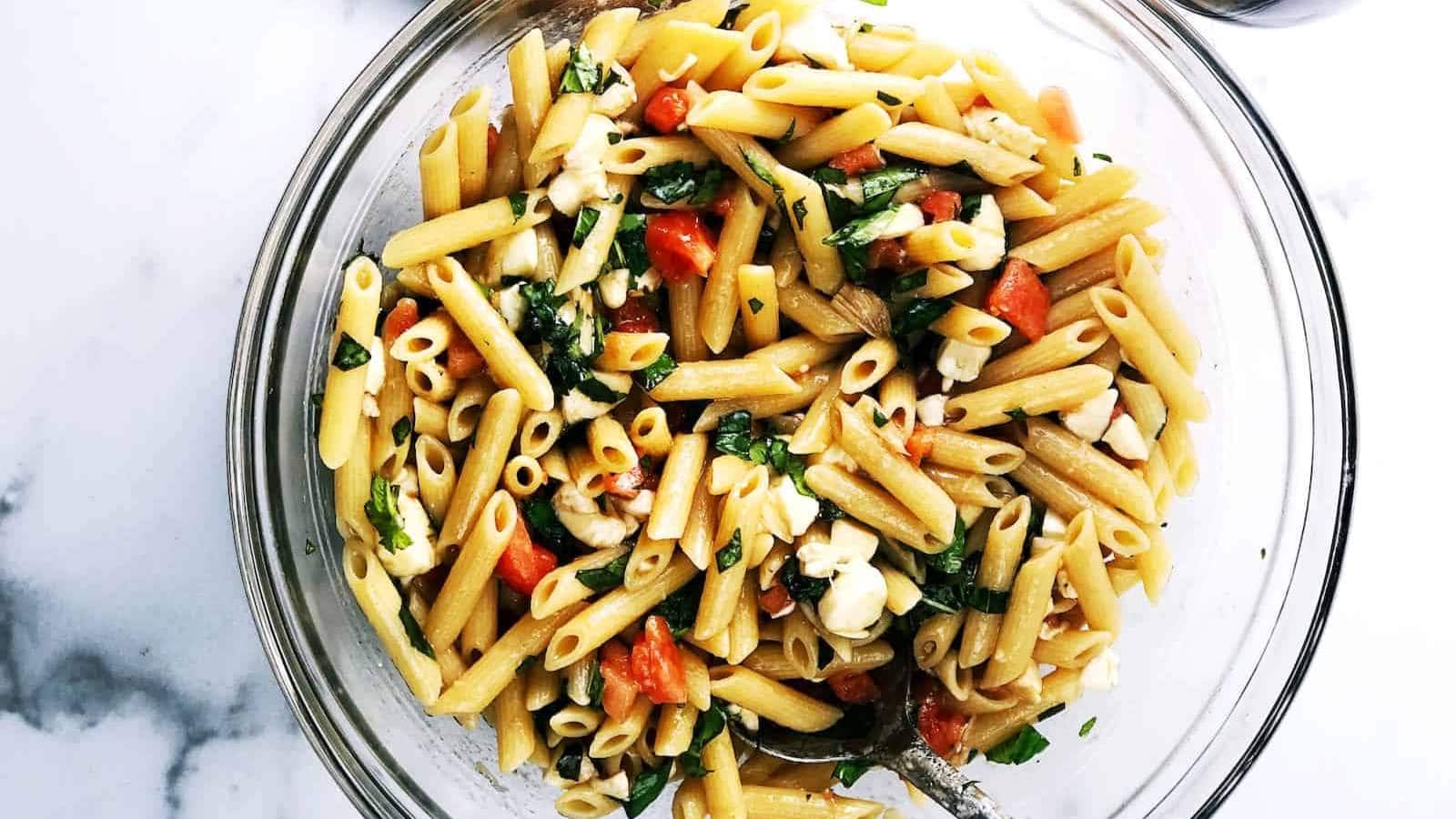 Italian Pasta Salad With Balsamic recipe by Keeping It Simple.