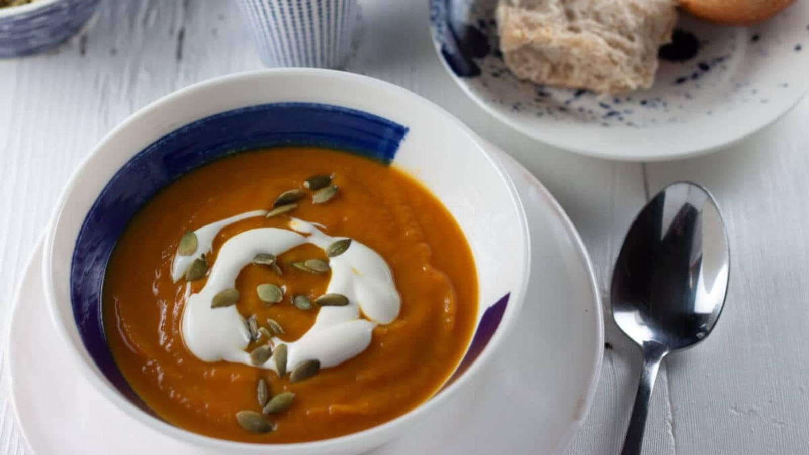Creamy Roasted Sweet Potato Soup recipe by Midwexican.