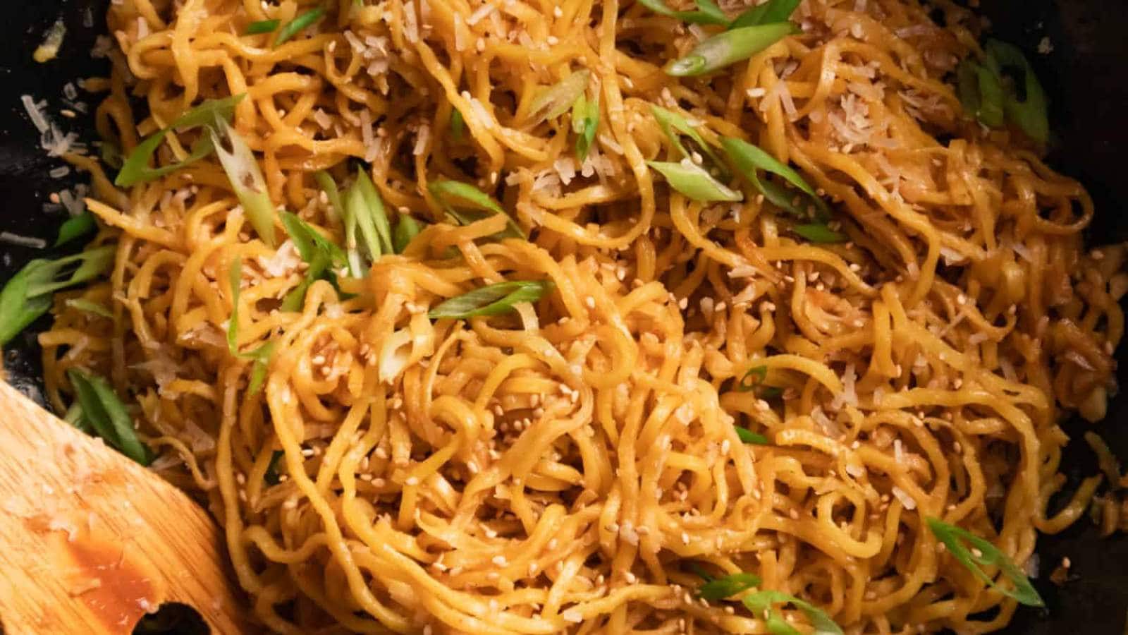 Asian Garlic Noodles recipe by Mikah Eats.
