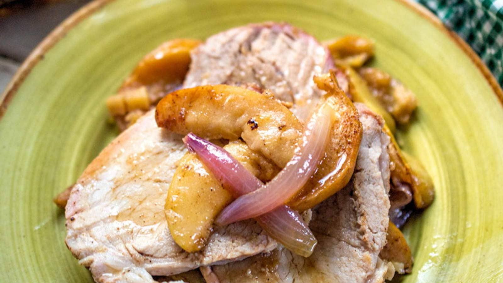 Pork Loin with Apples recipe by Mom Foodie.