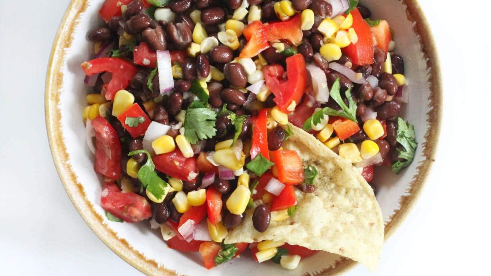 Black Bean And Corn Salsa recipe by Strength And Sunshine.
