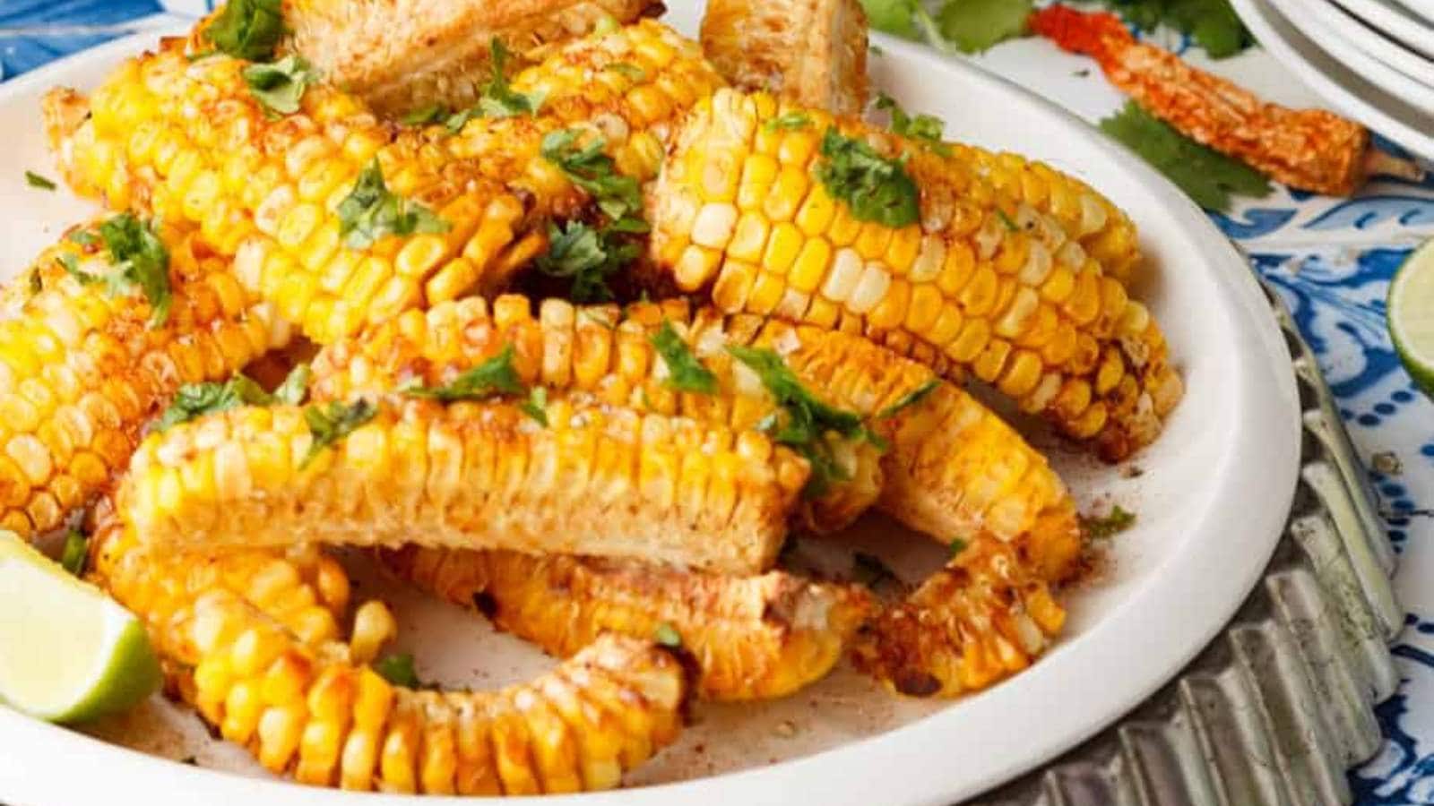 Air fryer corn ribs recipe by The Allergen Free Kitchen.
