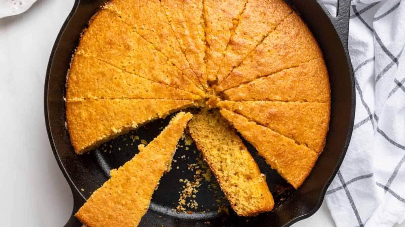Sweet Skillet Cornbread With Honey Butter recipe by The Sage Apron.