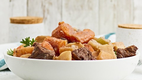 Old-Fashioned Beef Stew with Root Vegetables - Cheerful Cook