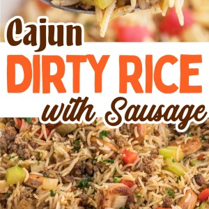 The best Cajun Dirty Rice with Sausage recipe.