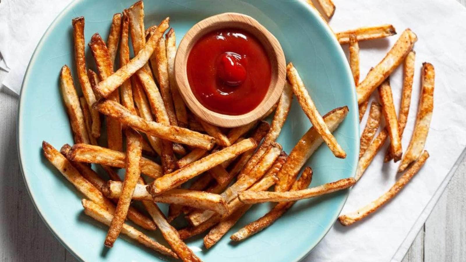 Air Fryer French Fries recipe by Chew Out Loud.