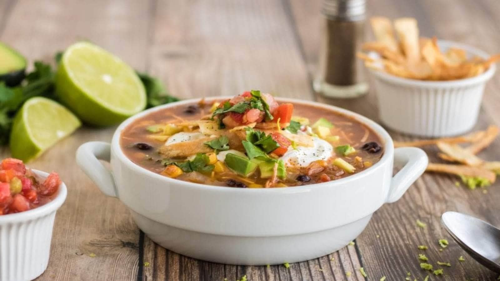 Chicken Tortilla Soup recipe by Confessions Of Parenting.