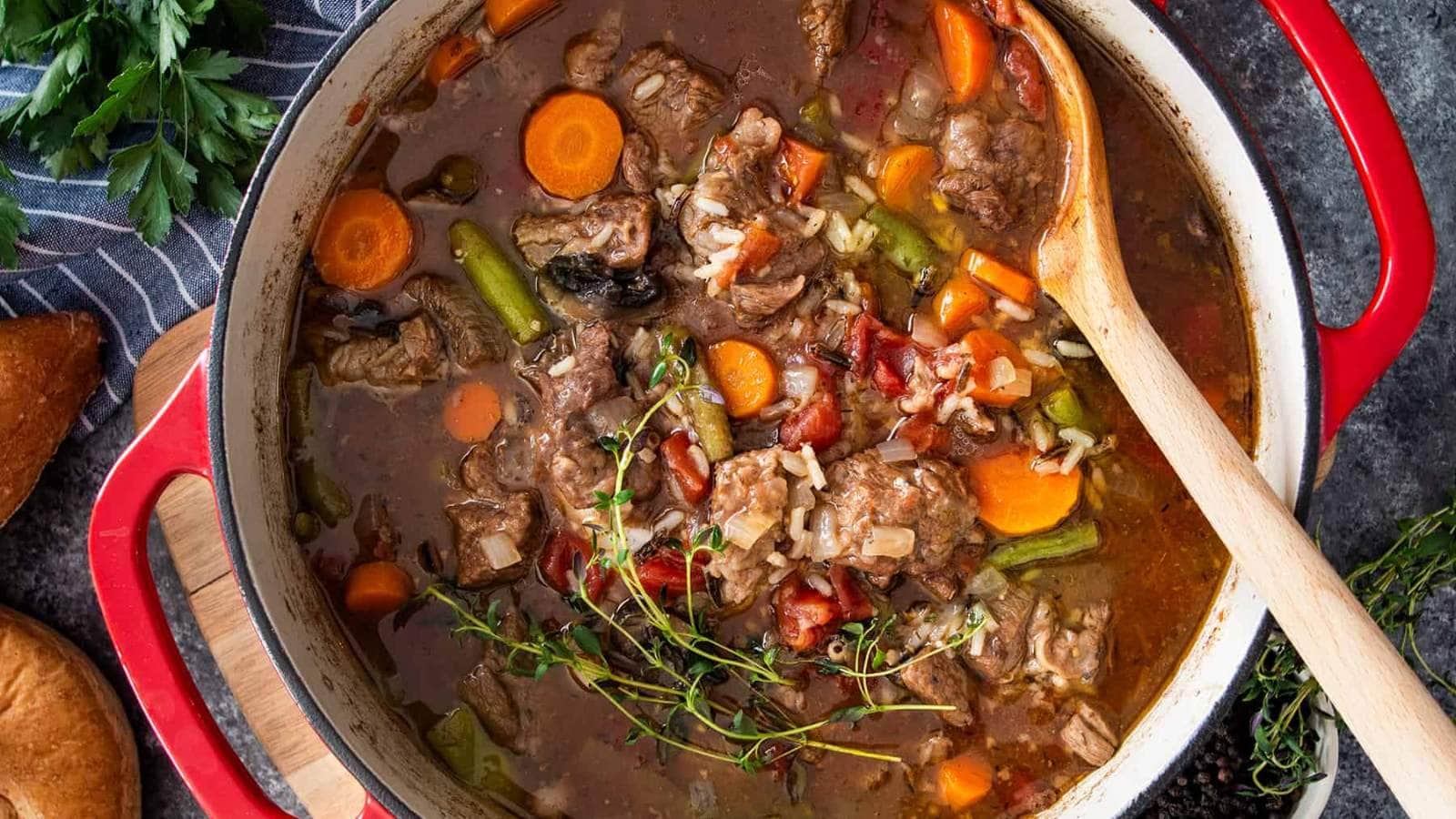 Beef And Rice Soup recipe by Craving Some Creativity.