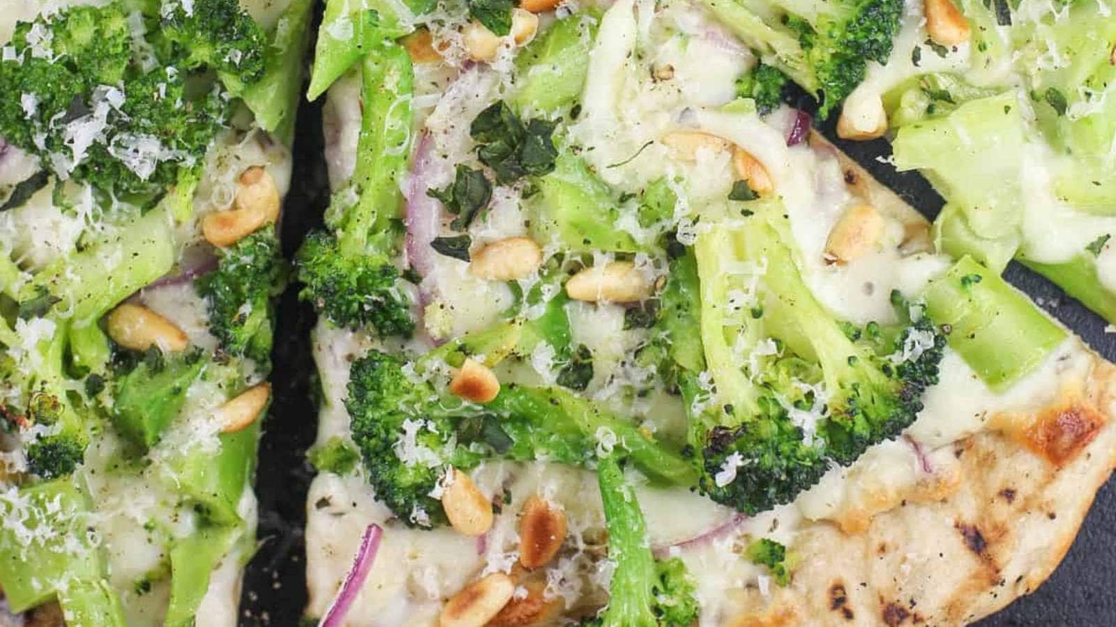 Broccoli White Pizza recipe by Ericas Recipes.