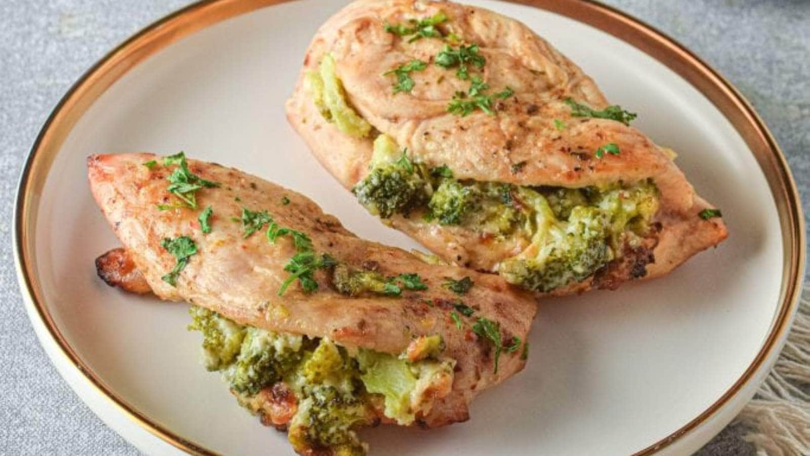 Broccoli Cheddar Stuffed Chicken Breast Recipe recipe by Food Plus Words.