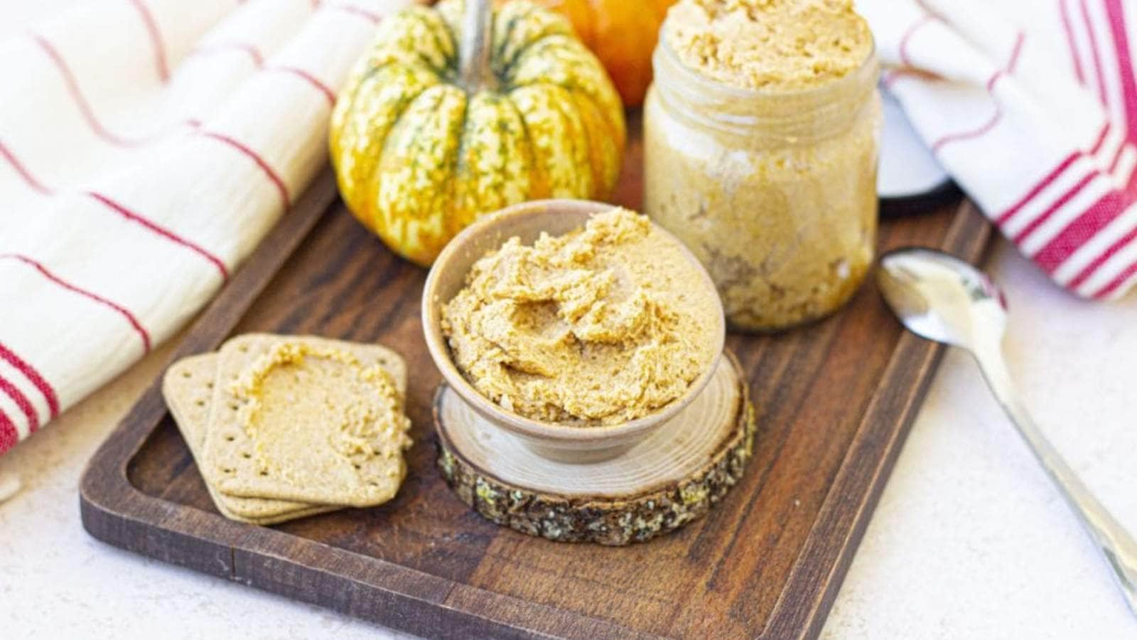 Whipped Pumpkin Spice Butter Spread recipe by Food Plus Words.