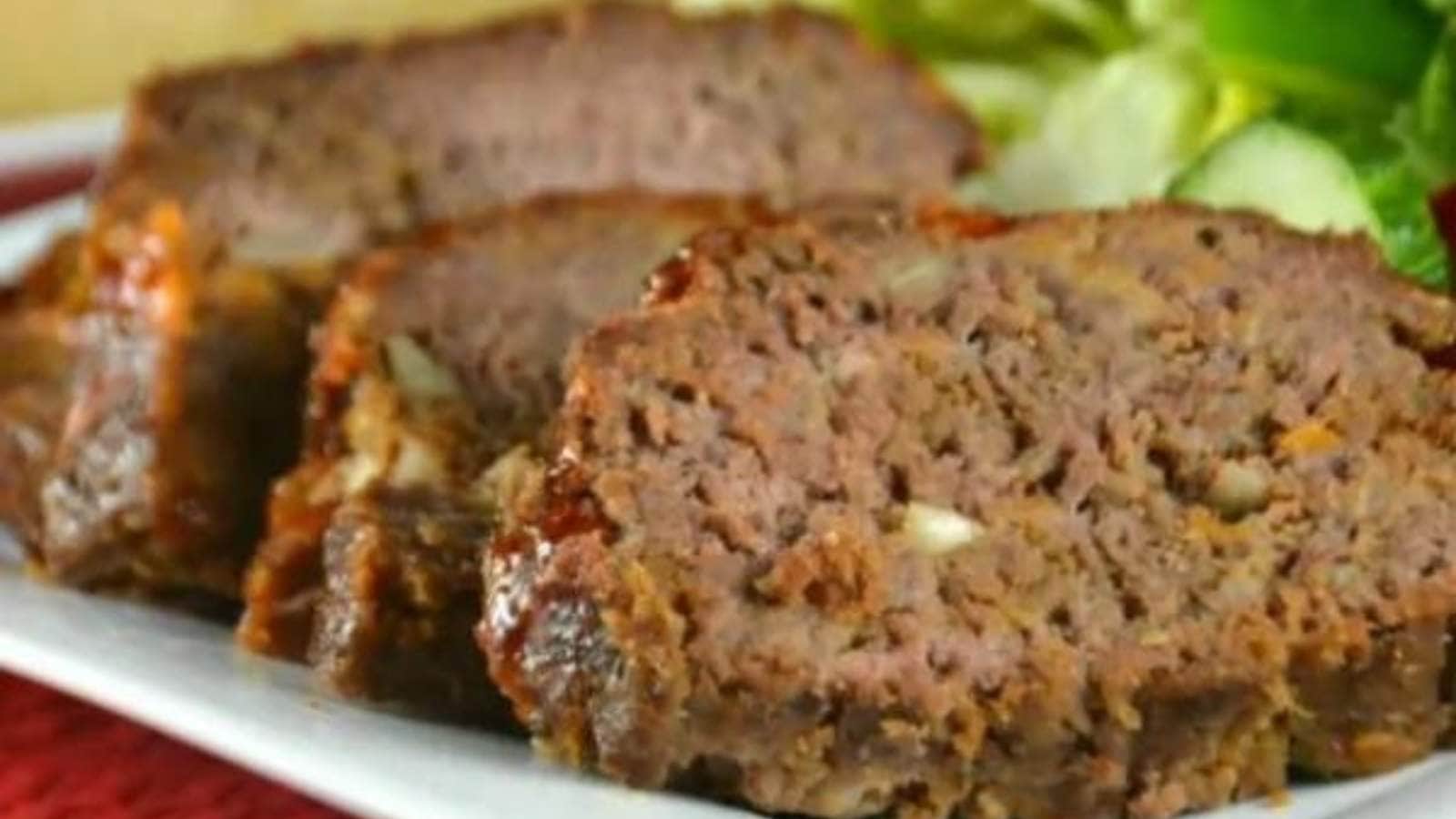 Brown Sugar Meatloaf recipe by Marias Mixing Bowls.